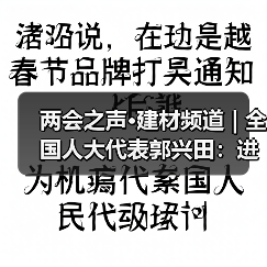 两会之声·建材频道 | 全国人大代表郭兴田:进一步优化家装厨卫“焕新”政策措施(图2) 两会之声·建材频道 | 全国人大代表郭兴田:进一步优化家装厨卫“焕新”政策措施(图2)
