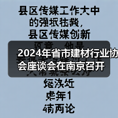 2024年省市建材行业协会座谈会在南京召开(图2) 2024年省市建材行业协会座谈会在南京召开(图2)